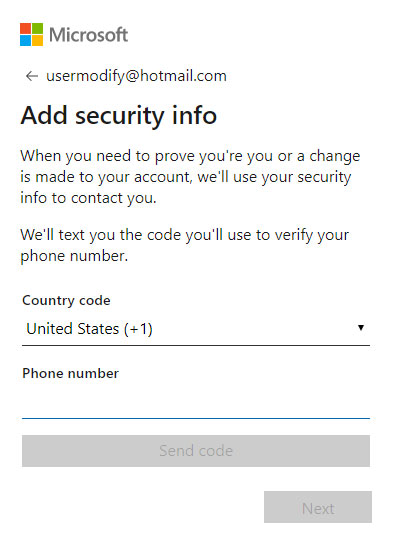 Add security info ใส่เบอร์โทรป้องกันบัญชี