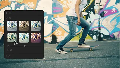 Adjust footage color with LUTs