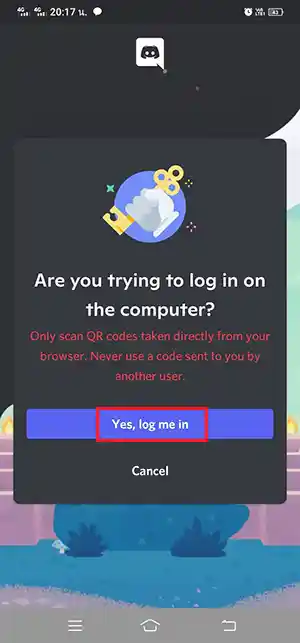 Are you trying to log in on the computer Discord