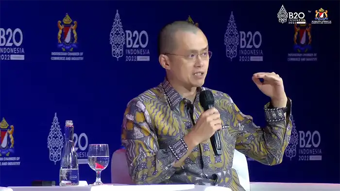 Binance CEO at B20 Summit Indonesia 2022
