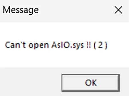 Can't Open AsIO.sys
