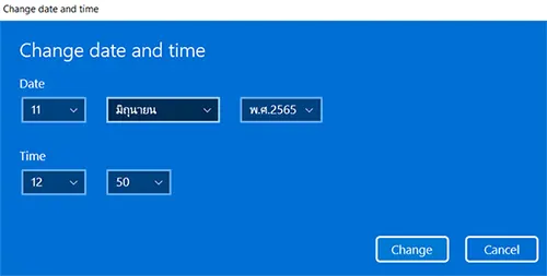 Change date and time Windows 11