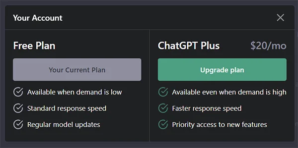 ChatGPT Plus ราคาในประเทศไทย