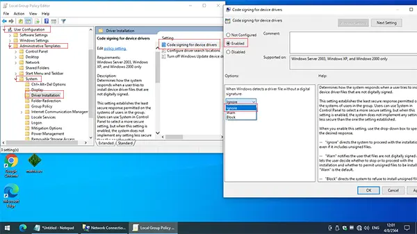 Code signing for device drivers Windows 10