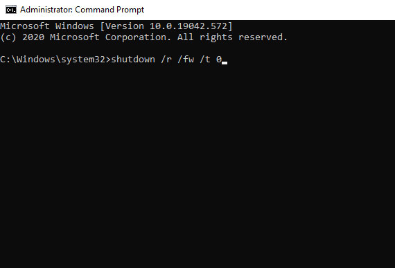 Command line Shutdown to Firmware