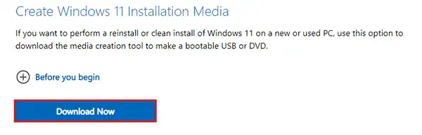 Create Windows 11 Installation Media