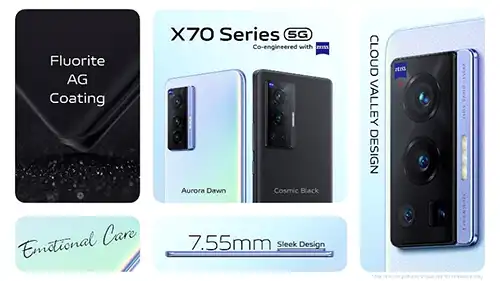 Design vivo X70 Series 5G