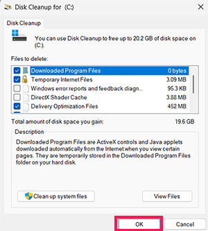 Disk cleanup Drive