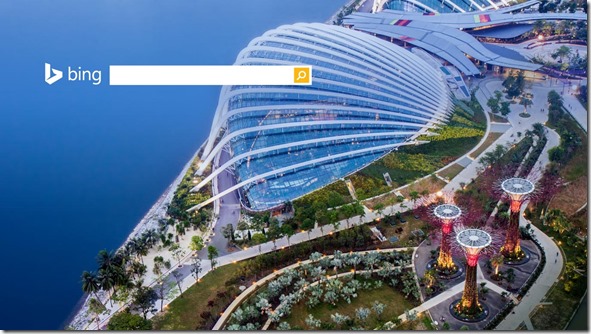 Aerial view of Gardens by the Bay and the Super Trees, Singapore City, Singapore