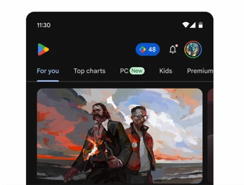Google Play menu PC