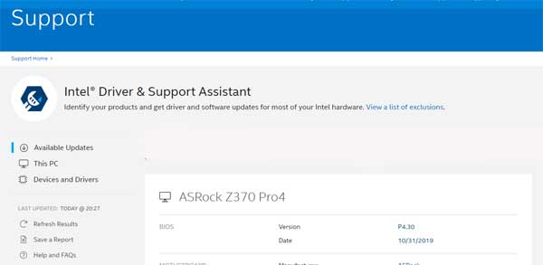 Intel® Driver & Support Assistant