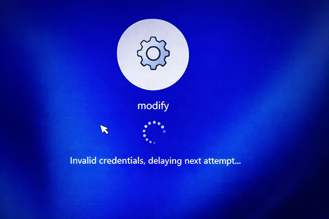 Invalid credentials, delaying next attempt Windows 11