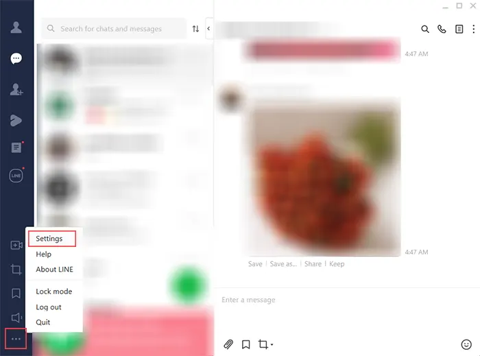 LINE PC Setting