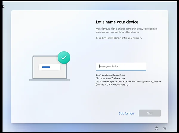 Let's name your device