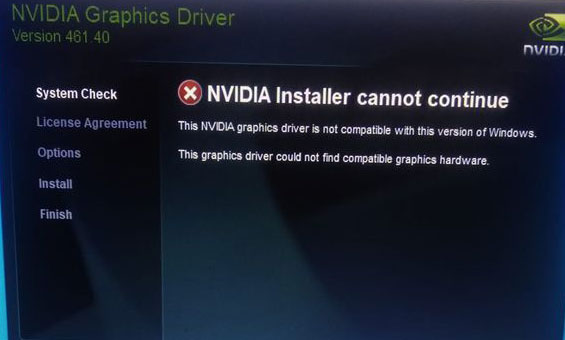 NVIDIA Installer cannot continue