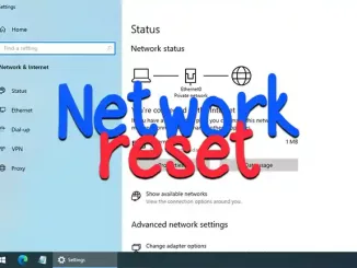 Network reset Windows