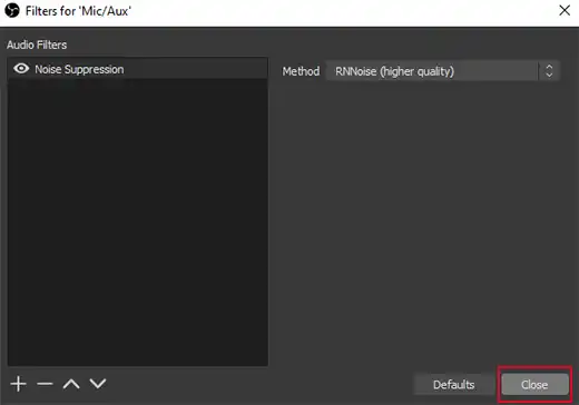 OBS Noise Suppression