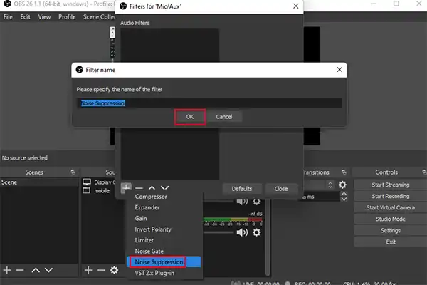 OBS Noise Suppression