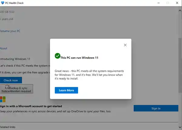 PC Health Check Windows 11