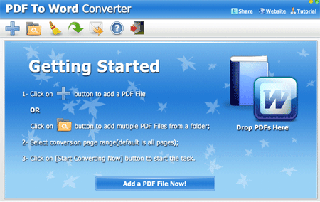 โปรแกรมแปลงไฟล์ PDF To Word Converter