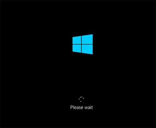 Please wait Start Windows 10