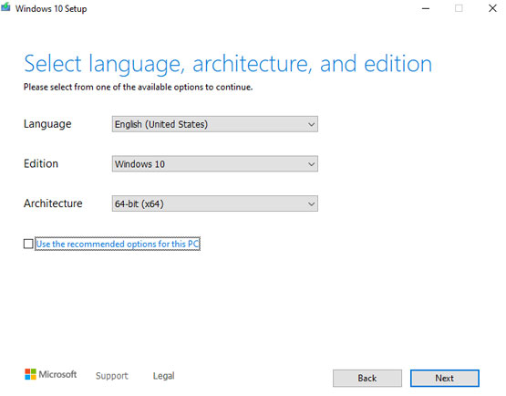 Select language architecture edition