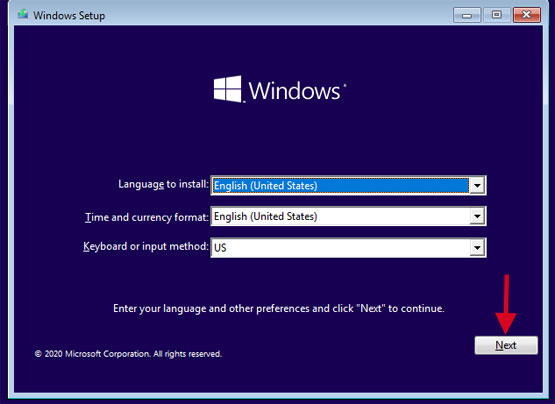 Setup Windows 10