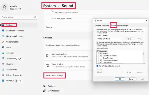 Sound Windows 11