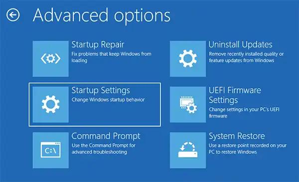 Startup Setting