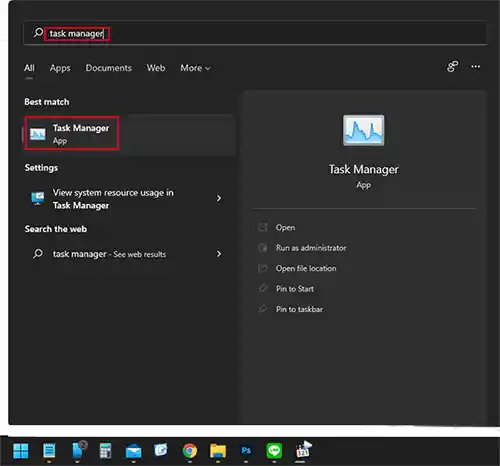 Task Manager Search