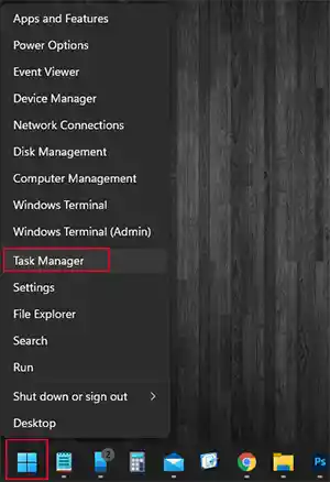 Task Manager Start Windows