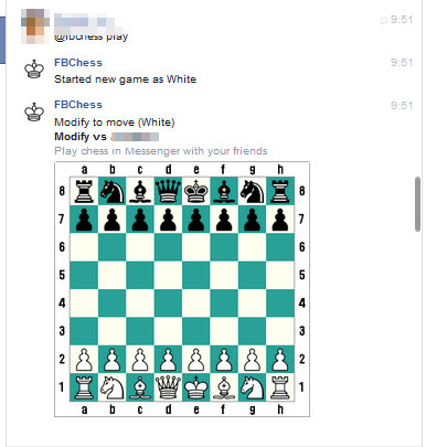 Facebook Messenger หมากรุก