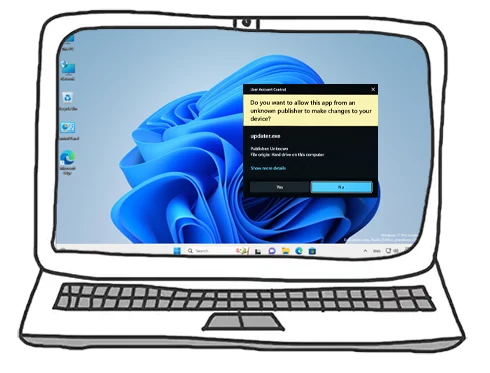User Account Control pupup Windows 11 Thumbnail