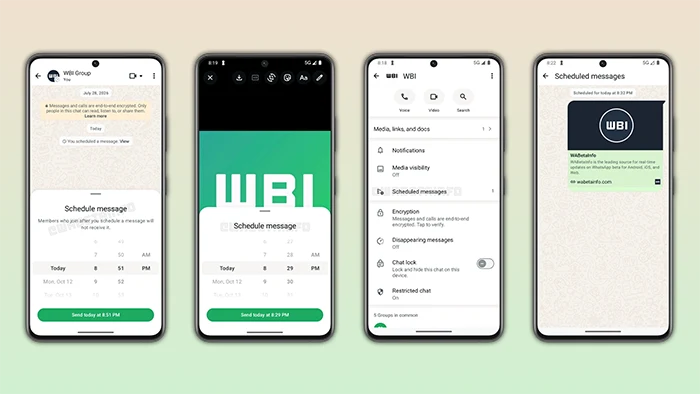 WhatsApp scheduled messages