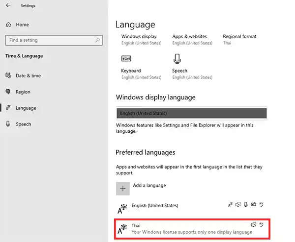 Windows 10 Home Single Language