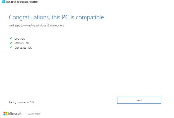 ตัวช่วยอัปเดต Windows 10