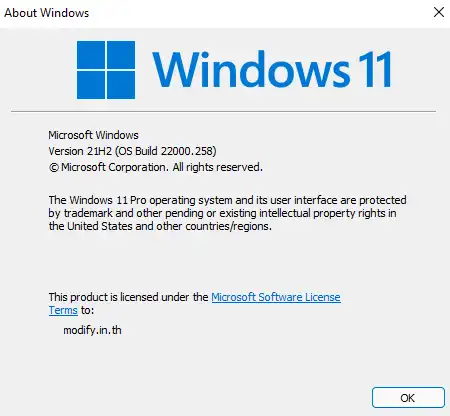 Windows 11 Build 22000.258