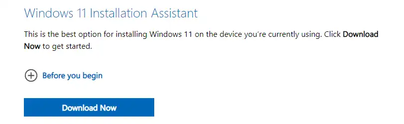 Windows 11 Installation Assistant