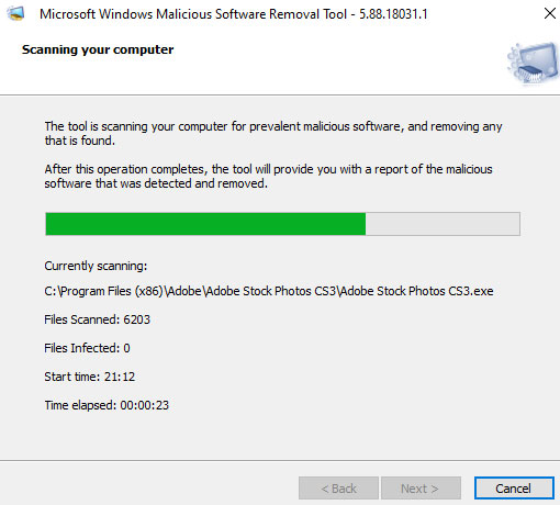 Windows Malicious Software Removal Tool 