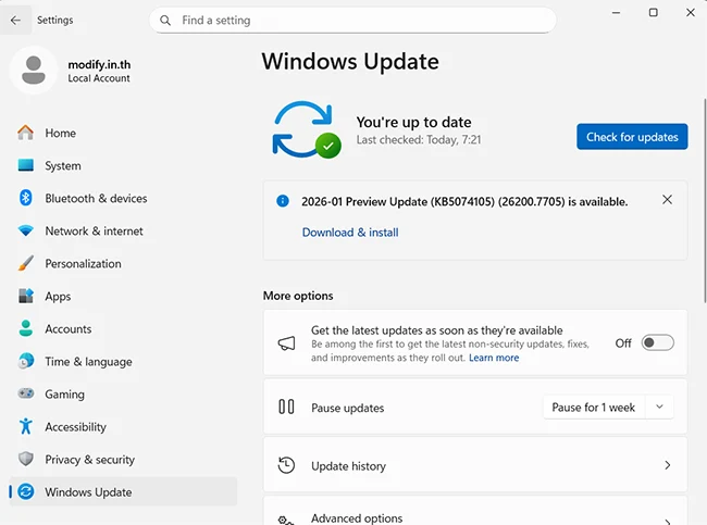 Windows Preview Update