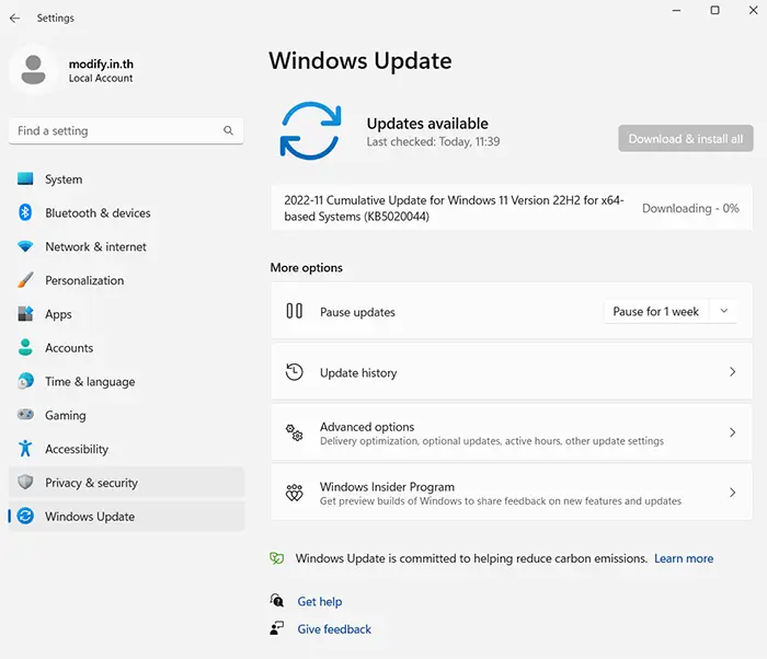 Windows 11 update KB5020044 OS Build 22621.900
