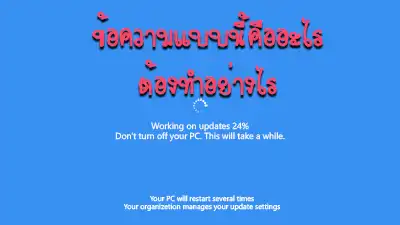 Working on updates 24%, Don't turn off your PC. This will take a while.
