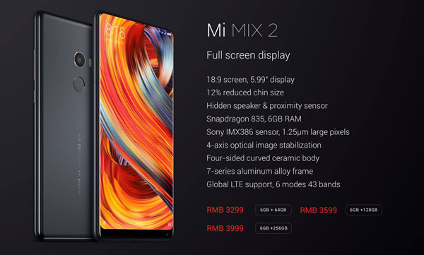 Xiaomi Mi Mix 2 