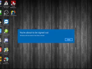 You're about to be signed out. Windows will shutdown in less than a minute