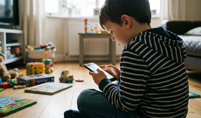 เด็กเล่นมือถือ