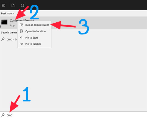 cmd Command Prompt run administrator