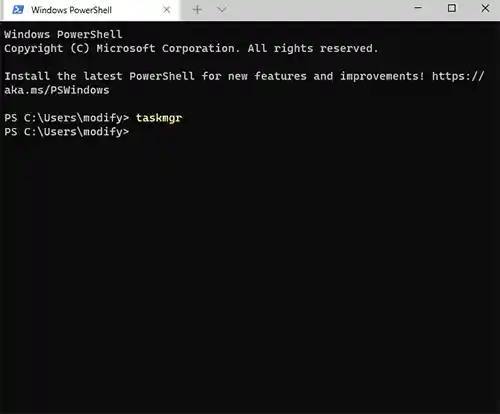 command prompt taskmgr