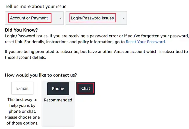 contact us issue prome video