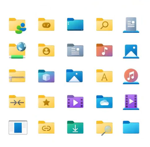 file explorer icons Windows 10