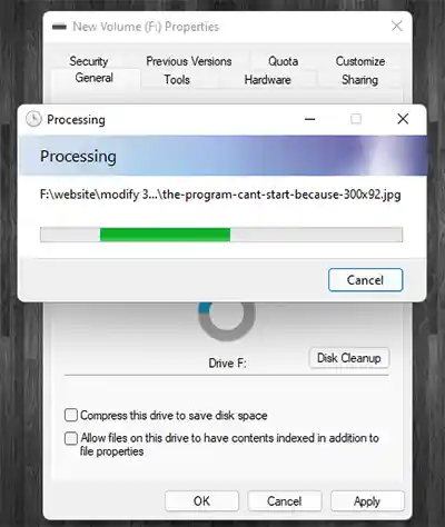 processing stop indexing